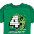 thumbnail image 3 of Marvel Hulk - Incredible Birthday 4 - Toddler And Youth Short Sleeve Graphic T-Shirt, 3 of 5