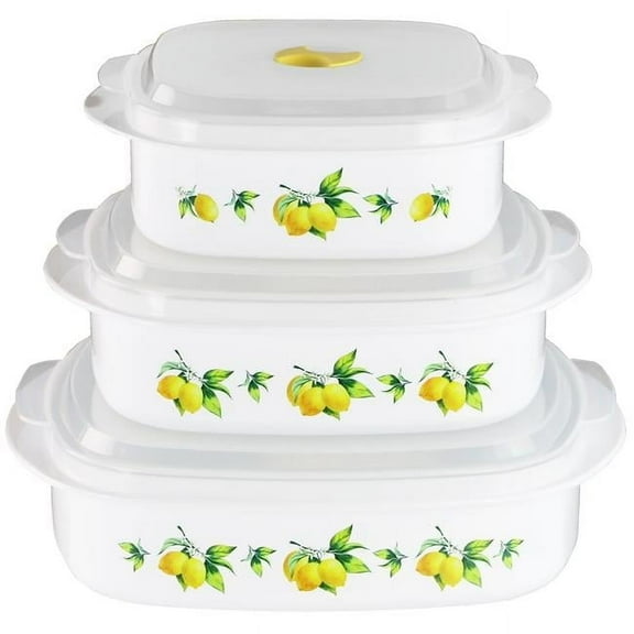 6pc Microwave Set  Fresh Lemons