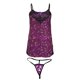 thumbnail image 2 of Gibobby Conjunto de lencería de encaje Sexy sin Lencería de Encaje para Mujer Anillo de Pijama Sexy Sexy Lencería Íntimos de una Pieza Plus Size Mujeres lencería(Morado, G), 2 of 5