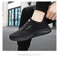thumbnail image 2 of Men Sneakers Breathable Mesh lightweight Lace-up Woman Running Athletic Tennis Walking Shoes Black Size 9, 2 of 5