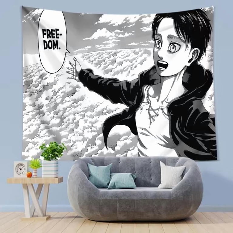 Eren Yeager Freedom Manga Poster Wall Art Kawaii Anime Attack On