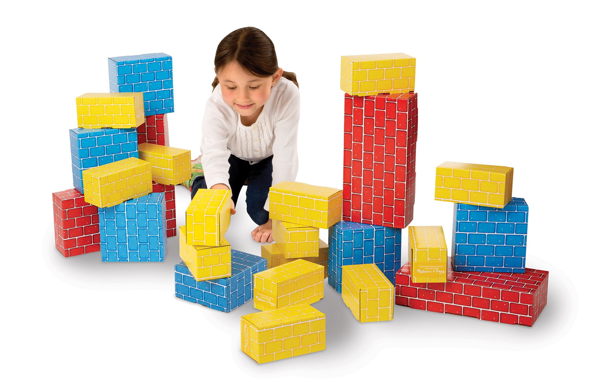 Kids Cardboard Bricks Each 9 x 4 x 2 Set of 24 Lillian Vernon Primary Building Bricks 