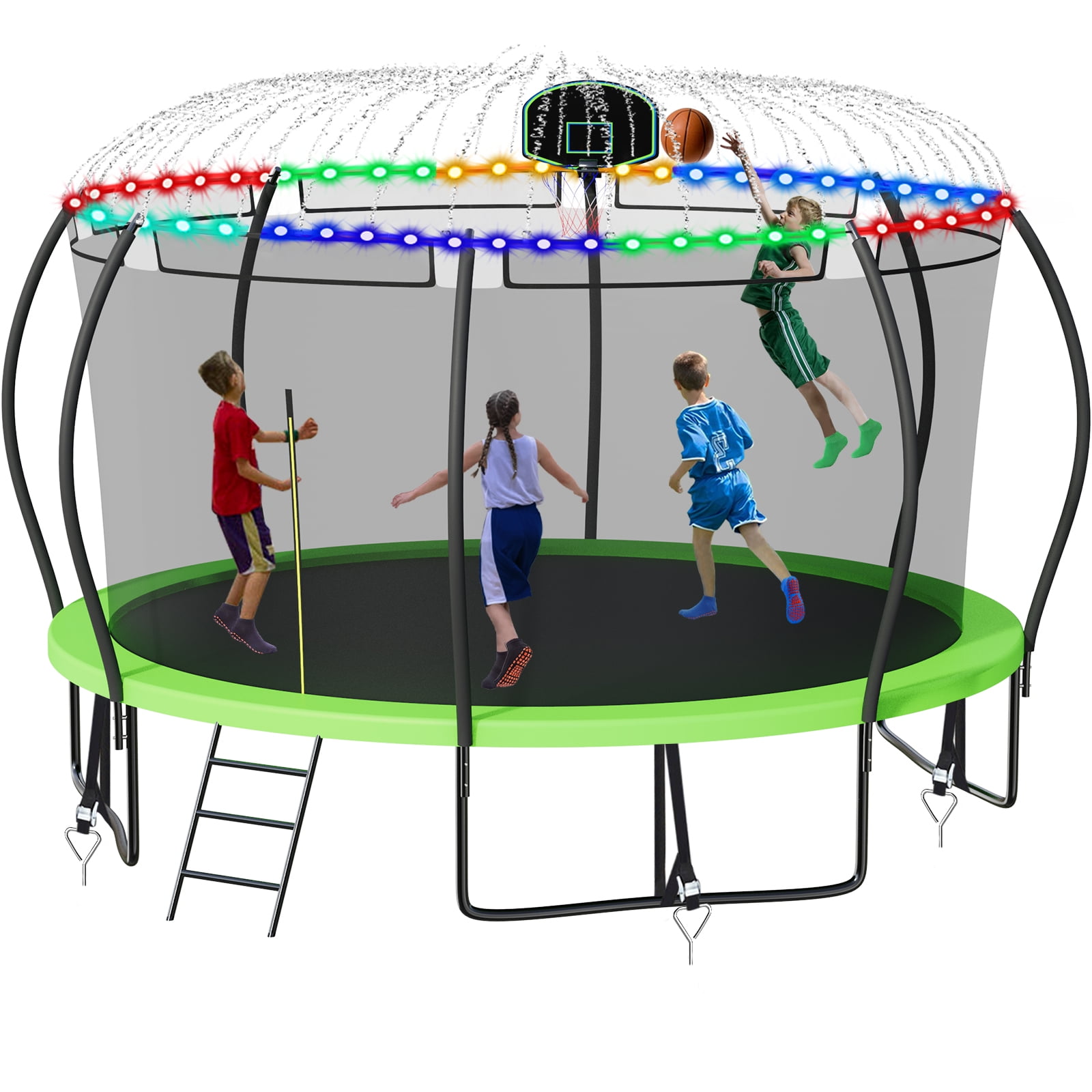 OFLAN 1400LBS 14FT Trampoline for Adults Kids, Outdoor Recreational
