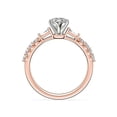 thumbnail image 2 of 0.80 Ct Brilliant Marquise Cut Genuine Diamond Sparkle Solitaire with Accents Engagement Ring for Women Solid 14K Rose Gold Size 6.5, 2 of 6