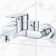 thumbnail image 1 of Chrome Bath Shower Faucet Bathtub Mixer Tap for Bath and Shower Single Lever Mixer Tap Wall Mounted Exposed, Universal 1/2'' Thread, 1 of 5