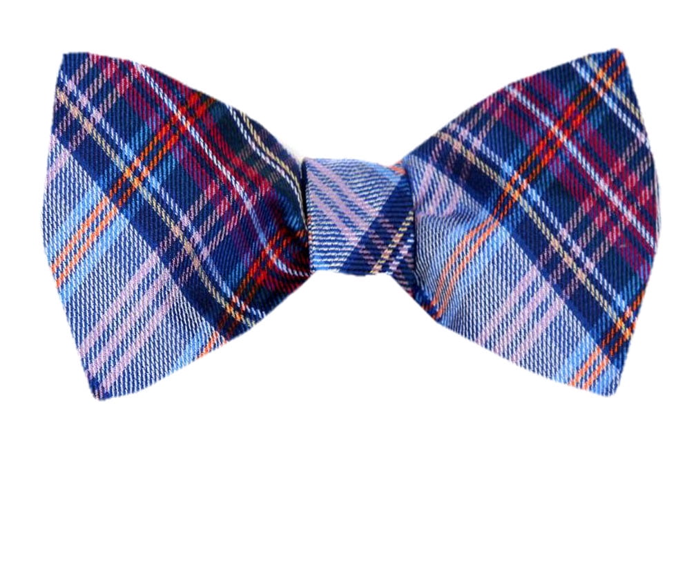 Men's Blue and Navy Silk Self Tie Bowtie Tie Yourself Bow Ties
