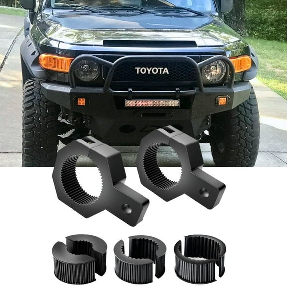 Nilight 2Pcs  4" (Standard) Mounting Bracket Kit Led off Road Light Vertical Bar Tube Clamp Roof Roll Cage Holder,Black