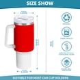 thumbnail image 5 of 40 oz Tumbler with Handle and Straw Lid Red Insulated Vacuum Water Bottle Stainless Steel Travel Cup, 5 of 8