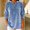 Blue, variant on Morttic Women's Long Sleeve Side Button Decor Loose Casual Blouse – Fall Winter Outfit for Weekend Trip & Daily Street Wear Light Gray,S