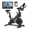 MERACH FITNESS MERACH Stationary Exercise bike with Exclusive Free APP, Indoor Cycling Bicycle with 330lbs Weight Capacity, Silent Belt Drive and Comfortable Seat Cushion for Home Cardio Workout 35 Lbs Flywheel