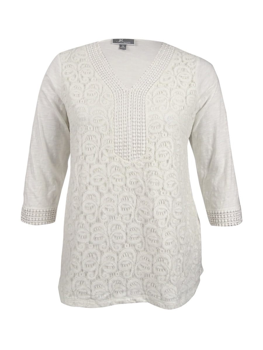plus size lace tunic