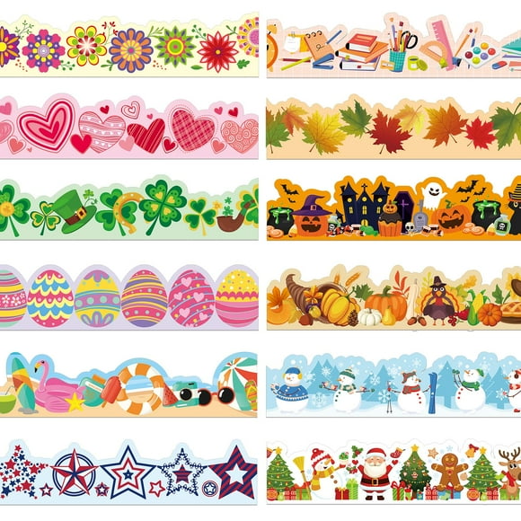 Bulletin Board Borders Geyee, 240 unidades, 72 m, colores arcoíris