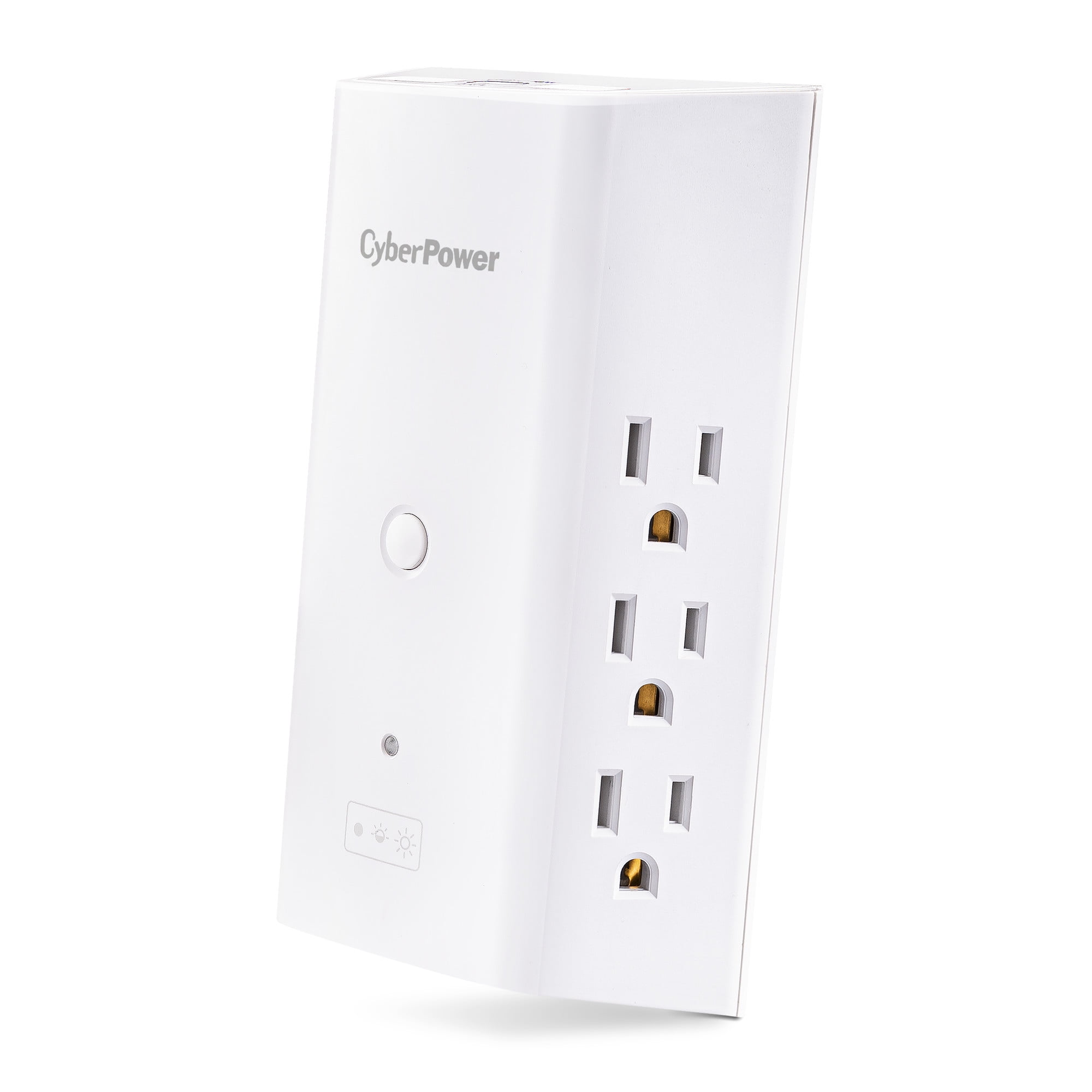 CyberPower P6WUCL - 900 J White Surge Protector with Night Light, 3 USB-A Ports, 6 Outlets