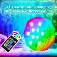 thumbnail image 4 of 5PCS Submersible LED Lights with Remotes RGB 15 Colors Waterproof Pond Lights Underwater Lights for, 4 of 8