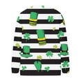 thumbnail image 5 of Cárdigan informal de punto con estampado del Día de San Patricio para mujer, abrigo con botones, 5 of 5