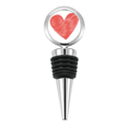 thumbnail image 1 of El día de San Valentín Rojo en forma de corazon Tapón de botella de Goma de acero inoxidable, 1 of 4