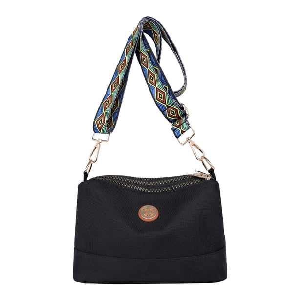Bolsa bandolera de nylon de hombro de moda Bolsillos múltiples portátiles para el trabajo (Negro) Ehuebsd Para Estrenar