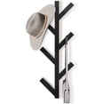 thumbnail image 1 of Perchero vertical negro de pared de 40,64 cm, perchero de pared moderno de metal, para sombreros, chaquetas, bolsos, entrada dormitorio (altura 40,64 cm), 1 of 5