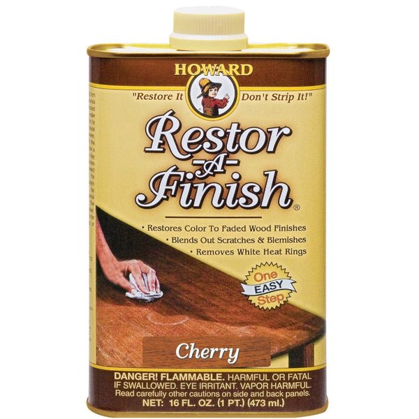 Howard RF9016 RestorAFinish Wood Finish Restorer, Cherry, 16 Oz