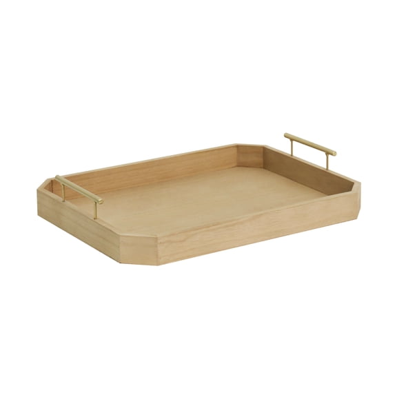 Ashland Decorative Tray - Chic Rectangular Flameless Candle Display - Gold - 15.75" x 11.81" - 1-Pack