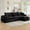 Black, variant on Korser Modular Sectional Sofa with Deep Seat Cozy Double-Layer Cushioned Sofa with Convertible Ottoman, Modern Comfy Cloud Couch 3-seat L-shaped Sofa for Living Room, No Assembly Required,Grey