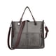 thumbnail image 1 of Bolso de Hombro de Cuero PU, Bolso Tote para Mujer con Múltiples Bolsillos, Estilo Retro, Correa Larga, Bolso Cruzado Gris, 1 of 5