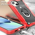 thumbnail image 5 of Allytech Compatible for iPhone 14 5G Case with Kickstand, Military Grade Heavy Duty Shockproof Protective Ring Holder Cover Case for Apple iPhone 14 6.1" 2022, Red + Black, 5 of 7