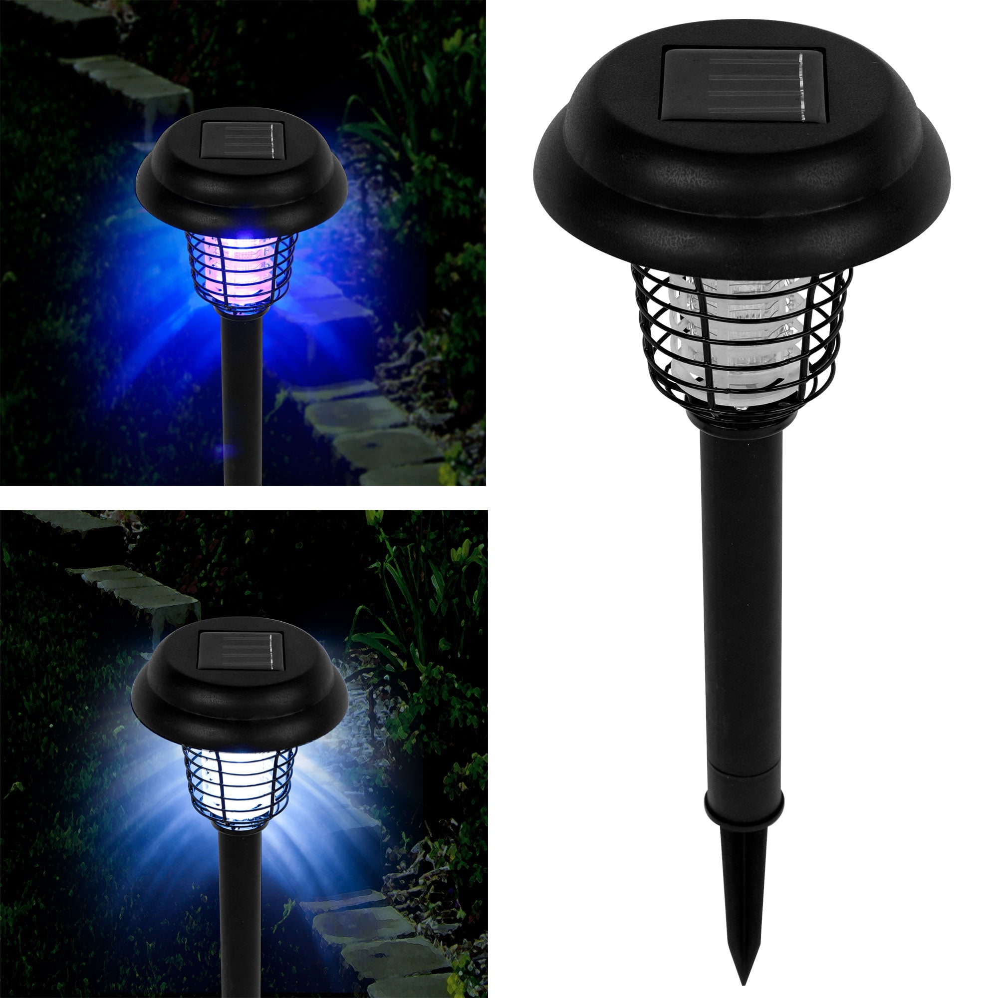 Matte Black GreenLighting Solar Powered UV LED Bug Zapper & Lantern Insect Killer Lamp