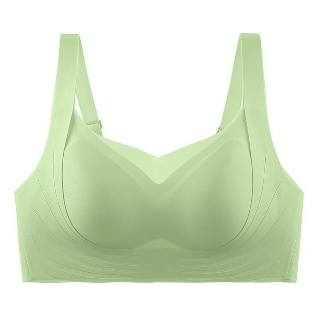 Women's Comfortable Sexy And Traceless Chest Gathered Without Rings Soft Support Collar Closure Anti Drop Bra