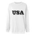 thumbnail image 3 of LYXSSBYX USA Sweatshirt Women Fashion Women Round Neck Long Sleeve Printing Loose Sweatshirt Blouse Tops, 3 of 4
