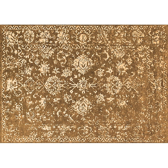 Ahgly Company Indoor Rectangle Persian Orange Bohemian Area Rugs, 7' x 9'
