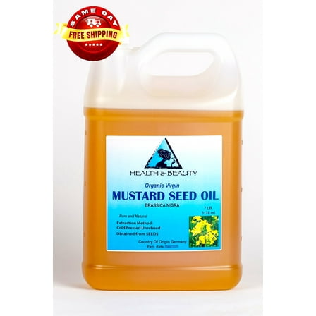 MUSTARD OIL ORGANIC UNREFINED VIRGIN COLD PRESSED RAW PREMIUM FRESH PURE 7 LB