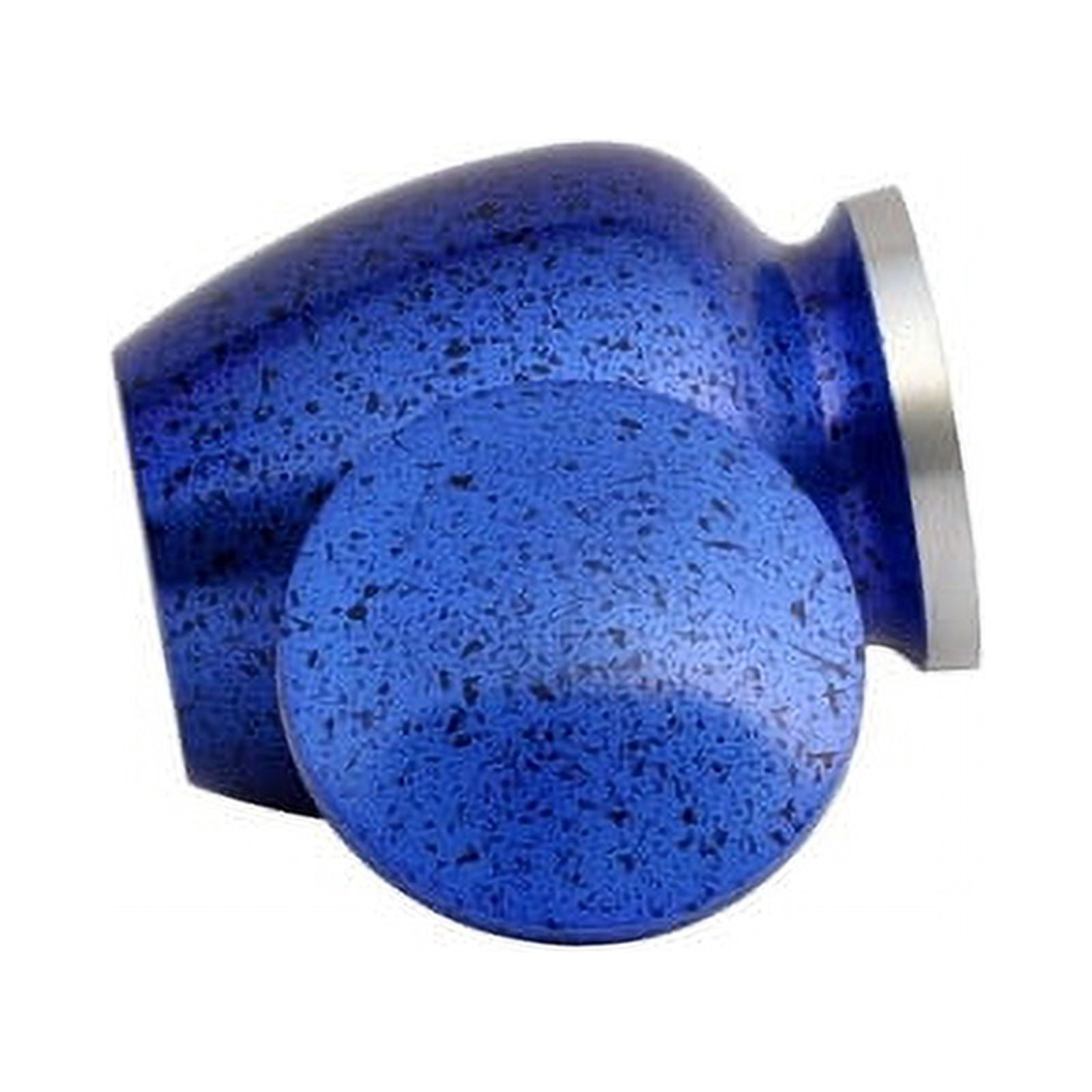SHREYAS Aluminium BLUE BLACK DOT Medium Size Cremation URNs Keepsake Vase of Human & Pet Ashes