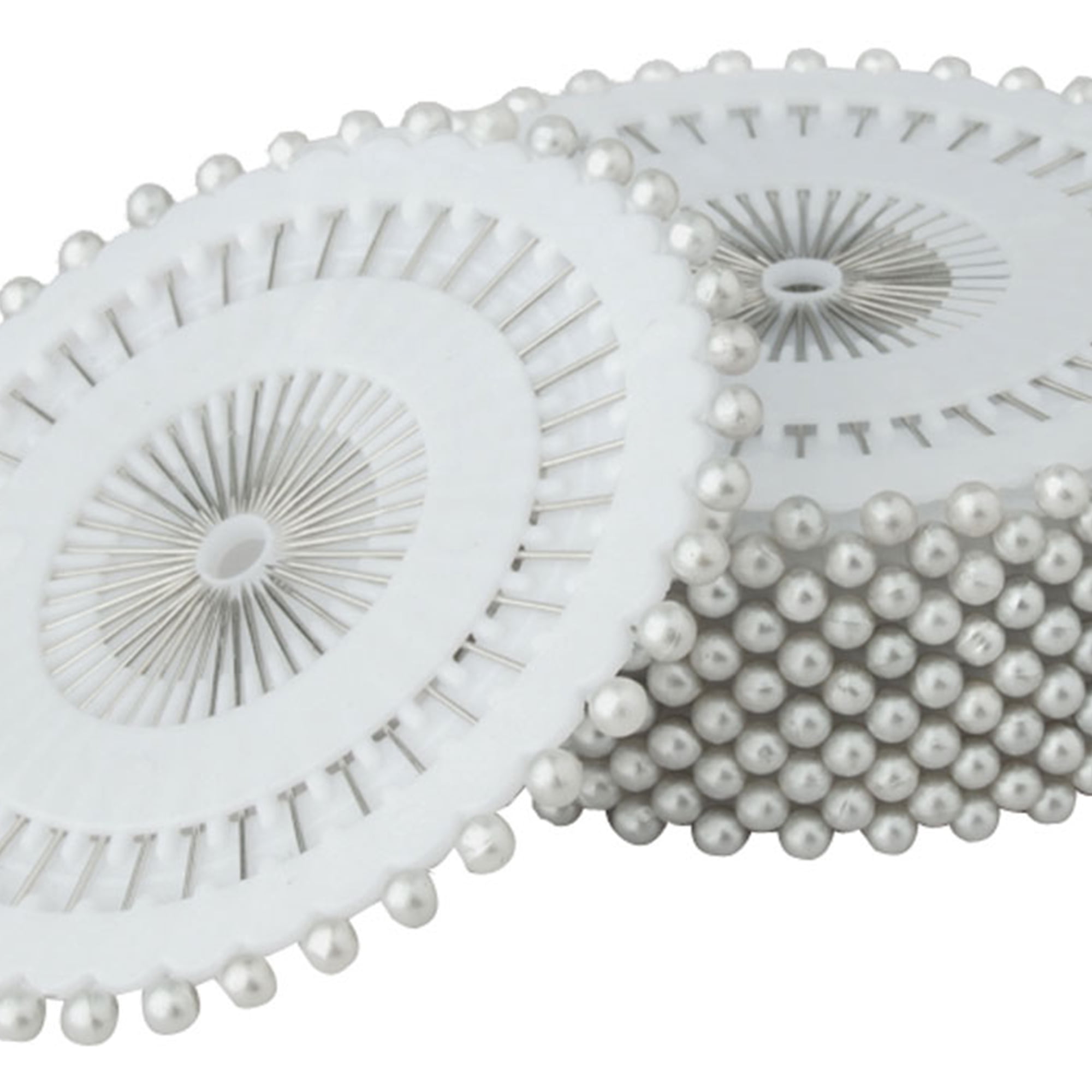 Unique Bargains White Decorative Pearl Head Pins 3mm Round Manmade Pearl Straight Pins
