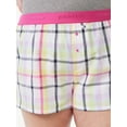 thumbnail image 4 of Joyspun Women's Woven Print Boxer Sleep Shorts, Sizes S to 3X, 4 of 5