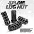 thumbnail image 3 of M14x1.5 Hjulmuttrar 24 Stycken 14mmx1.5 7 Spline Drive Awl Koniska Hjulmuttrar 2 tum Långa Svarta Med 2 [db], 3 of 5