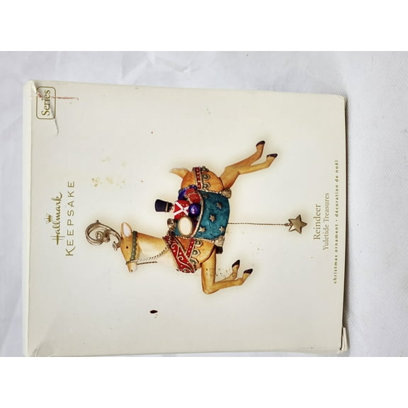 2007 Yuletide Treasures #2 in Series Reindeer Hallmark Keepsake Ornament