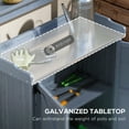 thumbnail image 3 of Outsunny Potting Bench with Storage Cabinet, Shelves for Backyard, Gray, 3 of 9