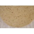 thumbnail image 3 of Tapis de Cuisine de Transition Beige Floral 8x8 Rond, 3 of 8