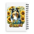 thumbnail image 2 of Shetland Sheepdog Hello Summer Sunshine Sunflowers Spring Retro Vintage Spiral Bound Journal Sheltie Dog Lover Gifts 5x7in Spiral Notebook - 00008, 2 of 5
