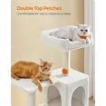 thumbnail image 6 of 56.3'' Cat Tree Tower for Indoor Cats ,Multi-Level Cat Condo Cat Furniture with Scratching Posts, Perches, Hammock, Cave Cream White, 6 of 6