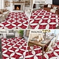 thumbnail image 5 of Large Area Rugs for Living Room Bedroom, Red Geometric 8'x10' Rug Washable Carpet Runner Indoor Outdoor, Vintage Rhombus Circle Texture Non Slip Floor Mats Rug for Kitchen, Patio, 5 of 8