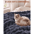 thumbnail image 6 of GARVEE 50" x 60" Heated Blanket Throw,Cozy Faux Rabbit Fur Bubble Electric Blanket with 10 Heat Settings & Auto-Off, Gray, 6 of 9