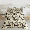 thumbnail image 2 of Manfei Cartoon Pug Dog Bedding Comforter Set, Kawaii Dachshund Animal Twin Comforter Sets, Teens Kids Child Reversible Bedding Set, Ultra Soft Home Decor, 2pcs, 2 of 8
