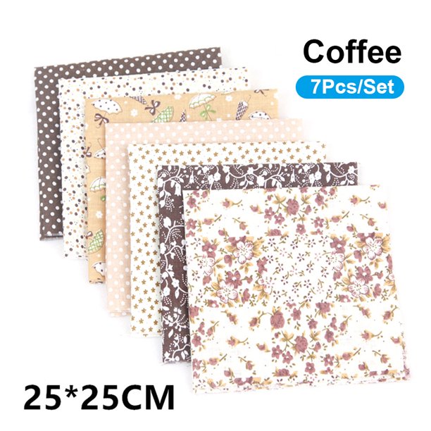 7 unids/set DIY patrón surtido estampado Floral Patchwork tela de algodón tela costura acolchado tela 250x250mm