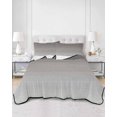 thumbnail image 2 of Quilt King Size Bedding Set, Brown Ombre Reversible Summer Quilt 3 Pieces, Farmhouse Brown Gradient Striped Lightweight Bedspreads Coverlets with 2 Pillow Shams for All Seasons, 2 of 5