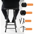 thumbnail image 5 of 24 Inch Folding Stool with Handle - 500LBS Capacity Portable Foldable Stool with Non-Slip Feet, Heavy-Duty Steel & Plastic Collapsible Stool for Indoor Outdoor Use, Black, 5 of 7
