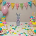 thumbnail image 3 of 9.6-Inch Colorful Flocked Bunny Figurine with Bow Tie, 1 PCS Spring Easter Table Centerpiece Decor for Home, Party, or Office, Indoor Festive Bunny Decoration for Mantel and Tabletop, 3 of 6