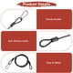thumbnail image 4 of Cable de Seguridad con Ganchos y Bucles [2Pcs] - 6.56ft / 78.7 Pulgadas Cable de Seguridad para Equipaje de Acero Inoxidable Usado para Bicicletas y Equipaje - [Negro], 4 of 6