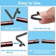 thumbnail image 4 of Unique Bargains 8x5mm Kayak Paddle Snaps, Hollow Button Single Pin Lock Tube Spring Clips for Tent Pole, 10 Pack, Black, 4 of 6